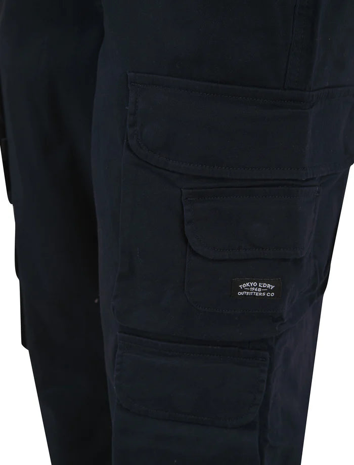 Pantalon cargo Tokyo Laundry 09 poches bleu nuit