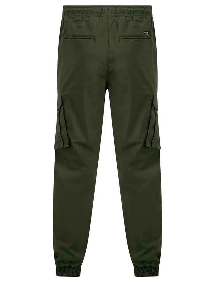 Pantalon cargo Tokyo Laundry 06 poches Fairbanks en coton extensible kaki