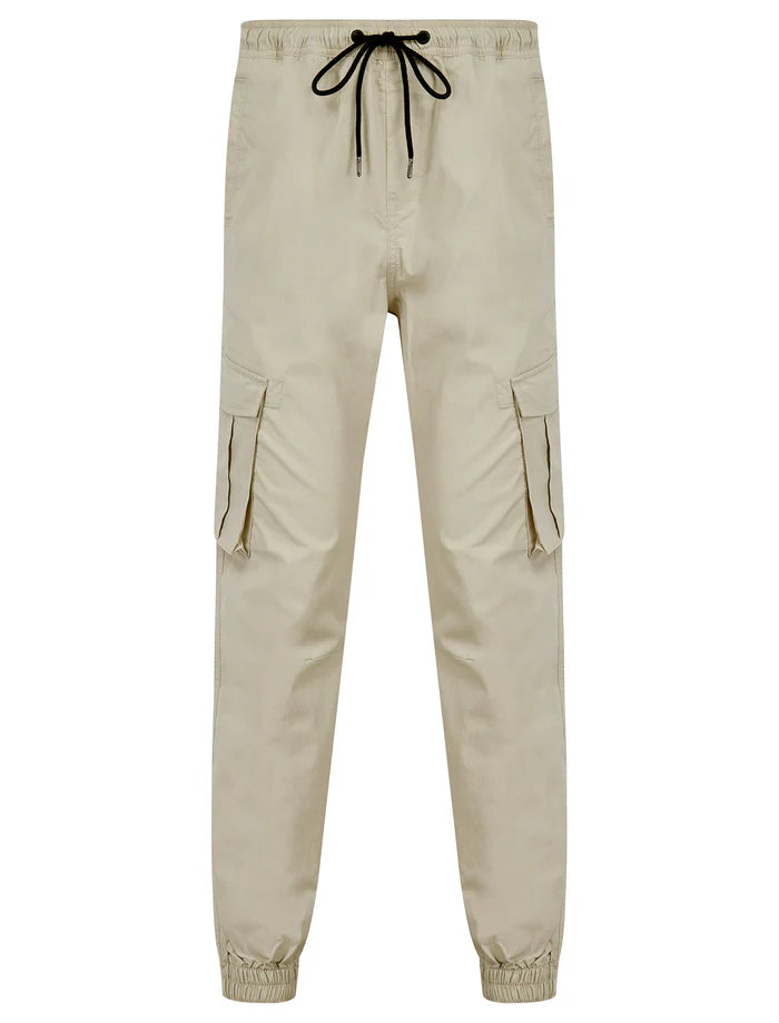 Pantalon cargo Tokyo Laundry 06 poches Fairbanks en coton extensible beige