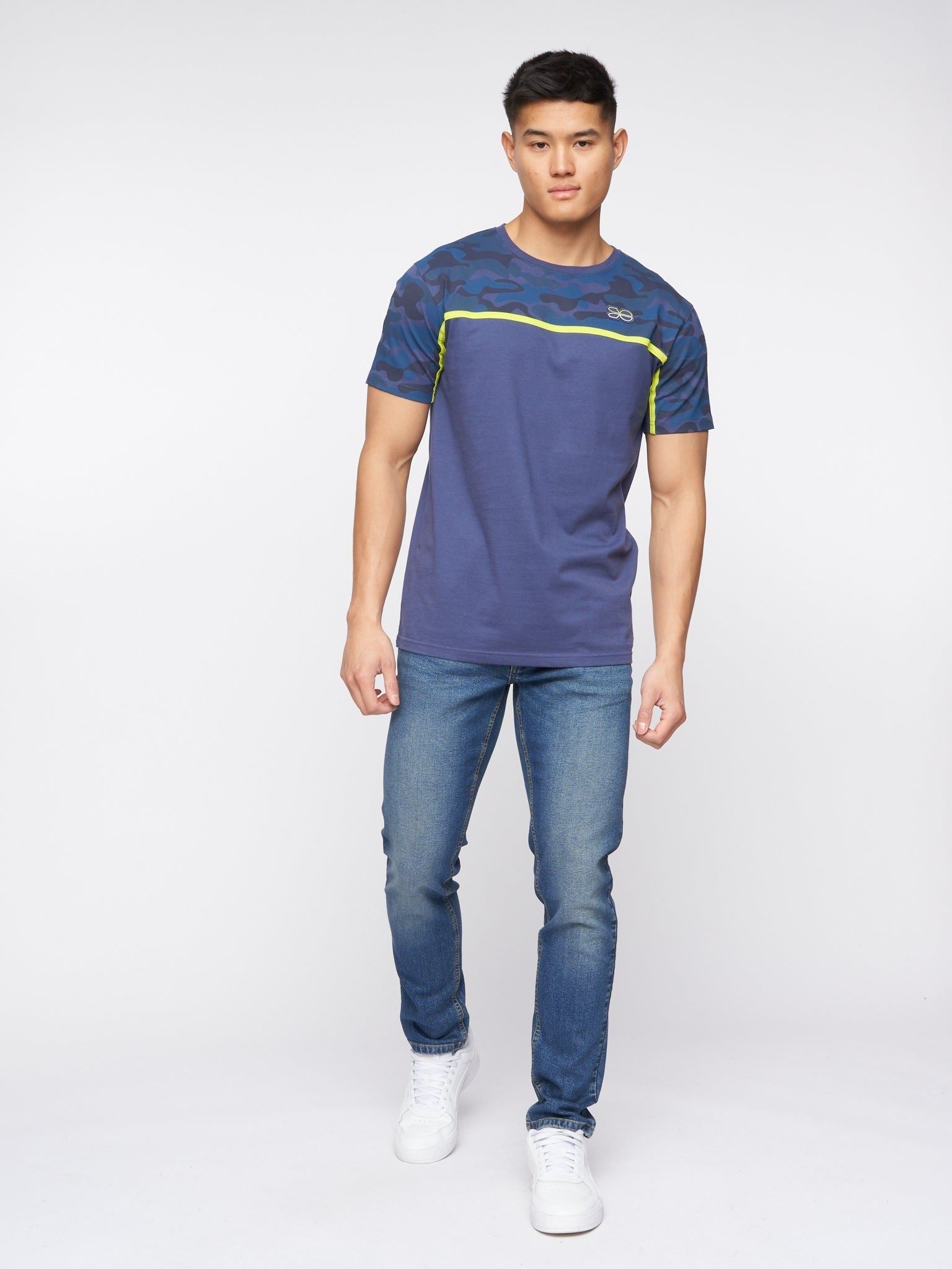 Jeans Crosshatch Slim Fit Denim Stone Wash