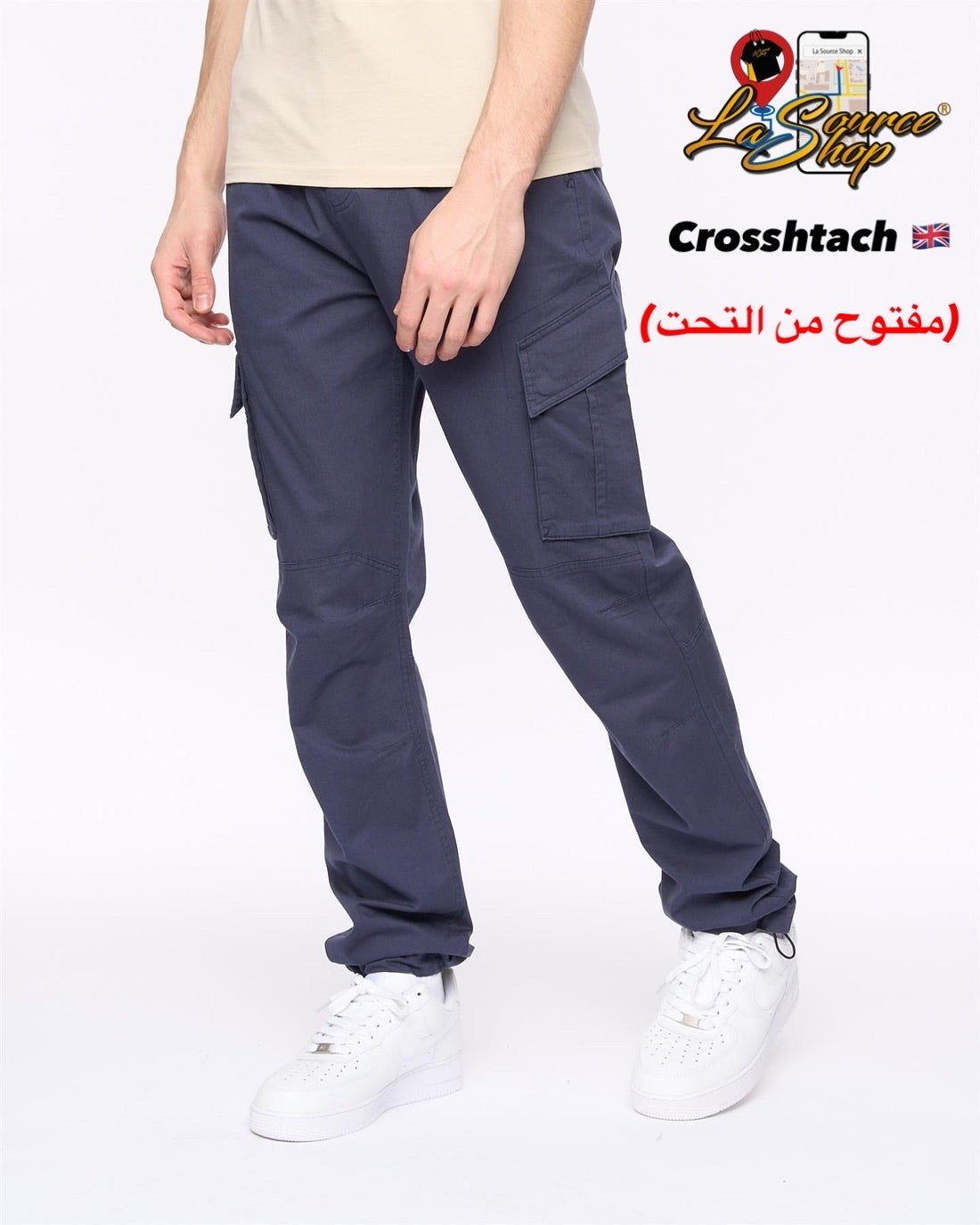 Pantalon cargo  CROSSHATCH ¨Sidemoore¨ Bleu nuit