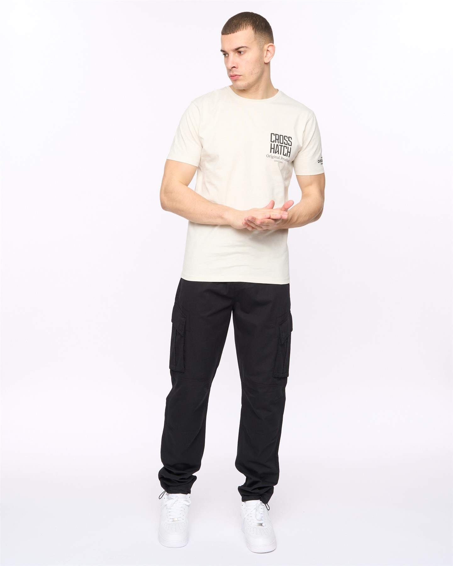 Pantalon cargo  CROSSHATCH ¨Sidemoore¨ noir