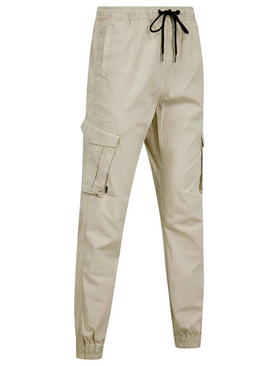 Pantalon cargo Tokyo Laundry 06 poches Fairbanks en coton extensible beige