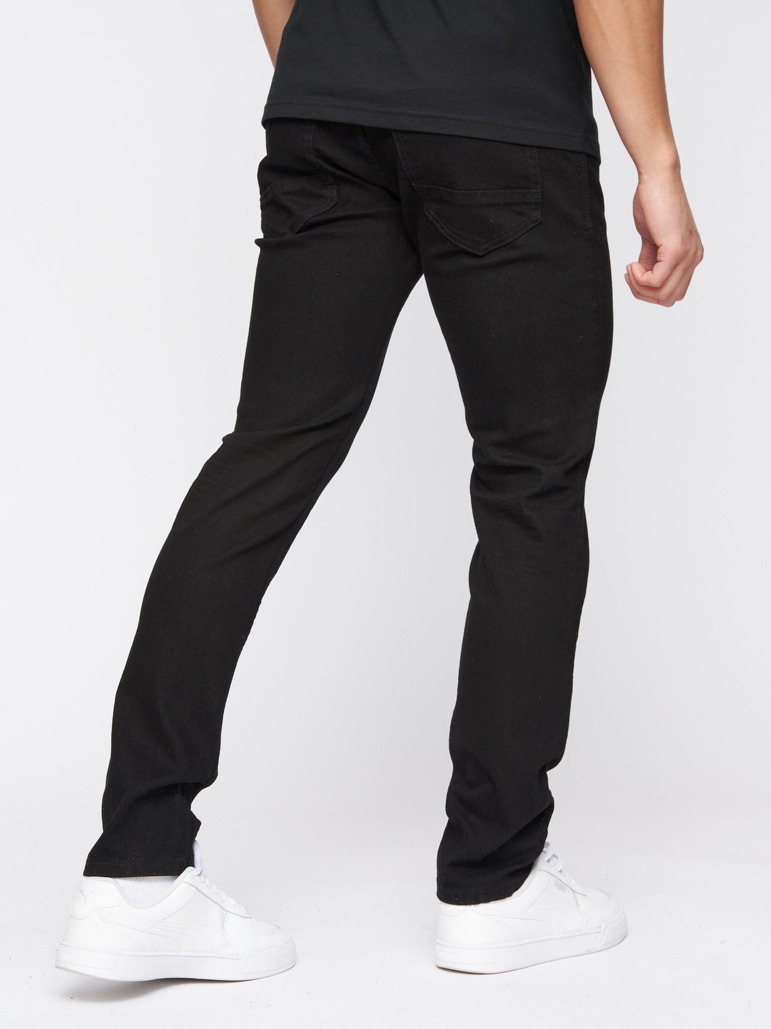 Jean Crosshatch slim Buraca en denim noir