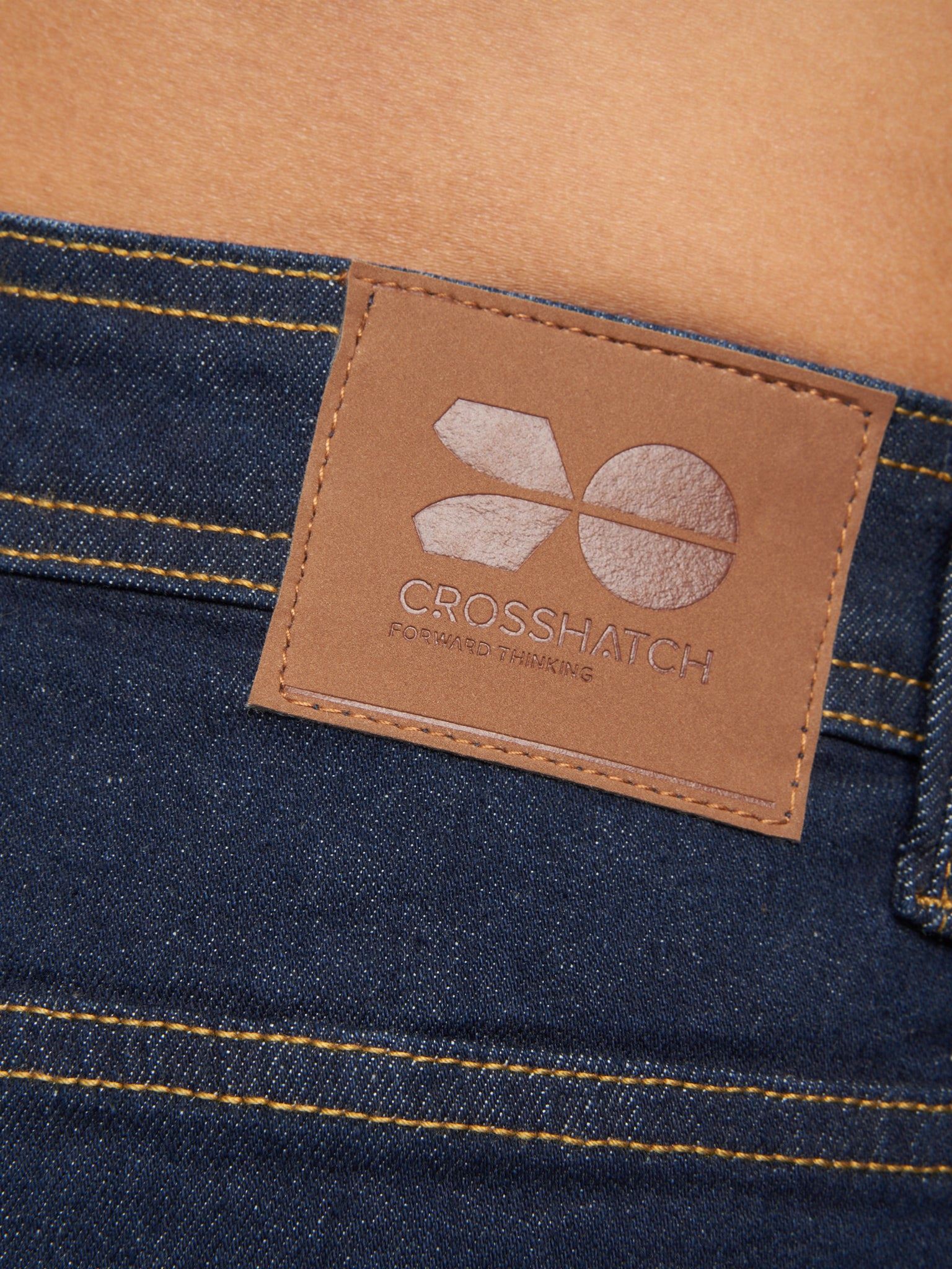 Jeans Crosshatch Slim Fit Denim Jeans Indigo Wash