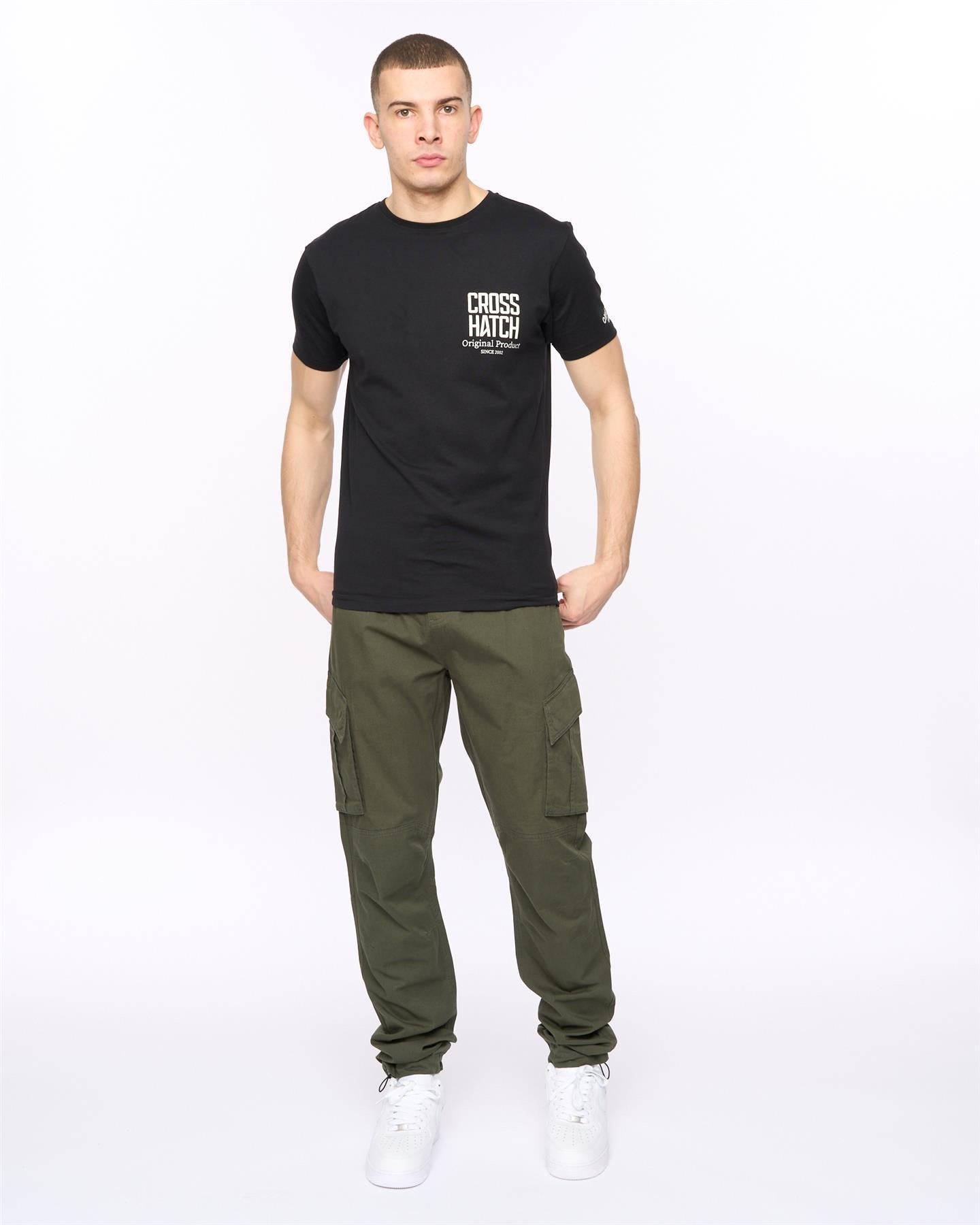 Pantalon cargo  CROSSHATCH ¨Sidemoore¨ olive