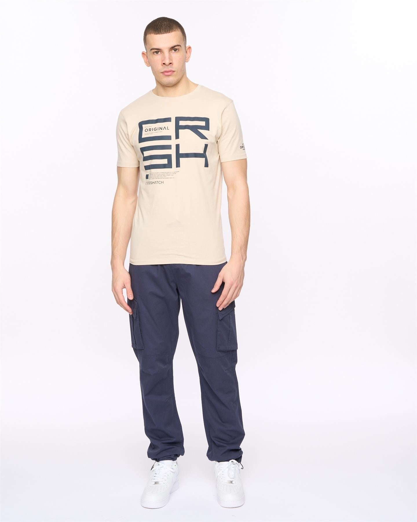Pantalon cargo  CROSSHATCH ¨Sidemoore¨ Bleu nuit