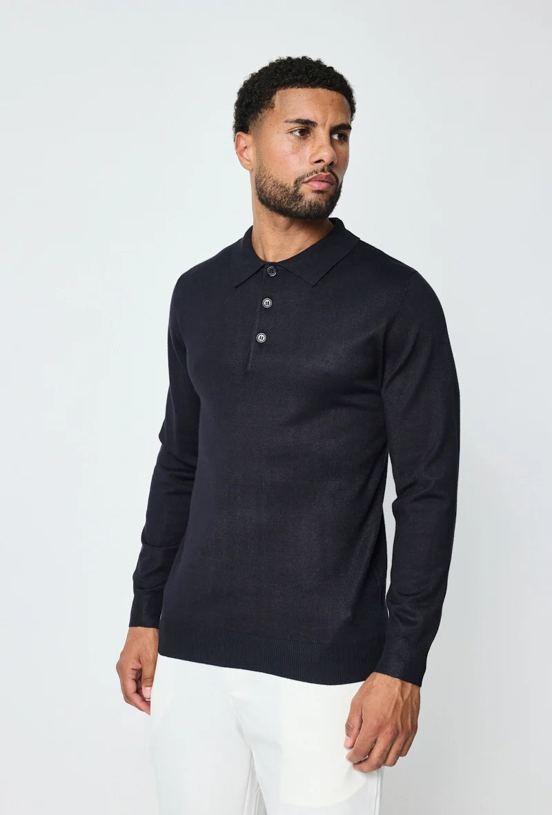 Pull FRILIVIN à col chemise boutonné
