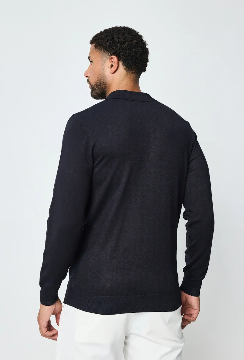 Pull FRILIVIN à col chemise boutonné