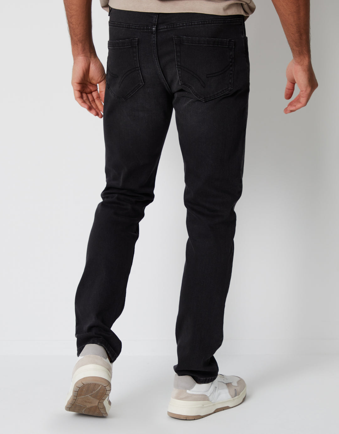 Jean Threadbare slim gris