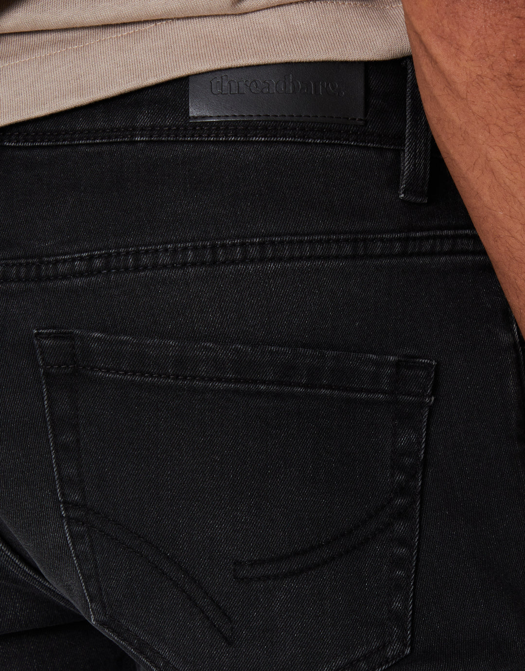 Jean Threadbare slim gris