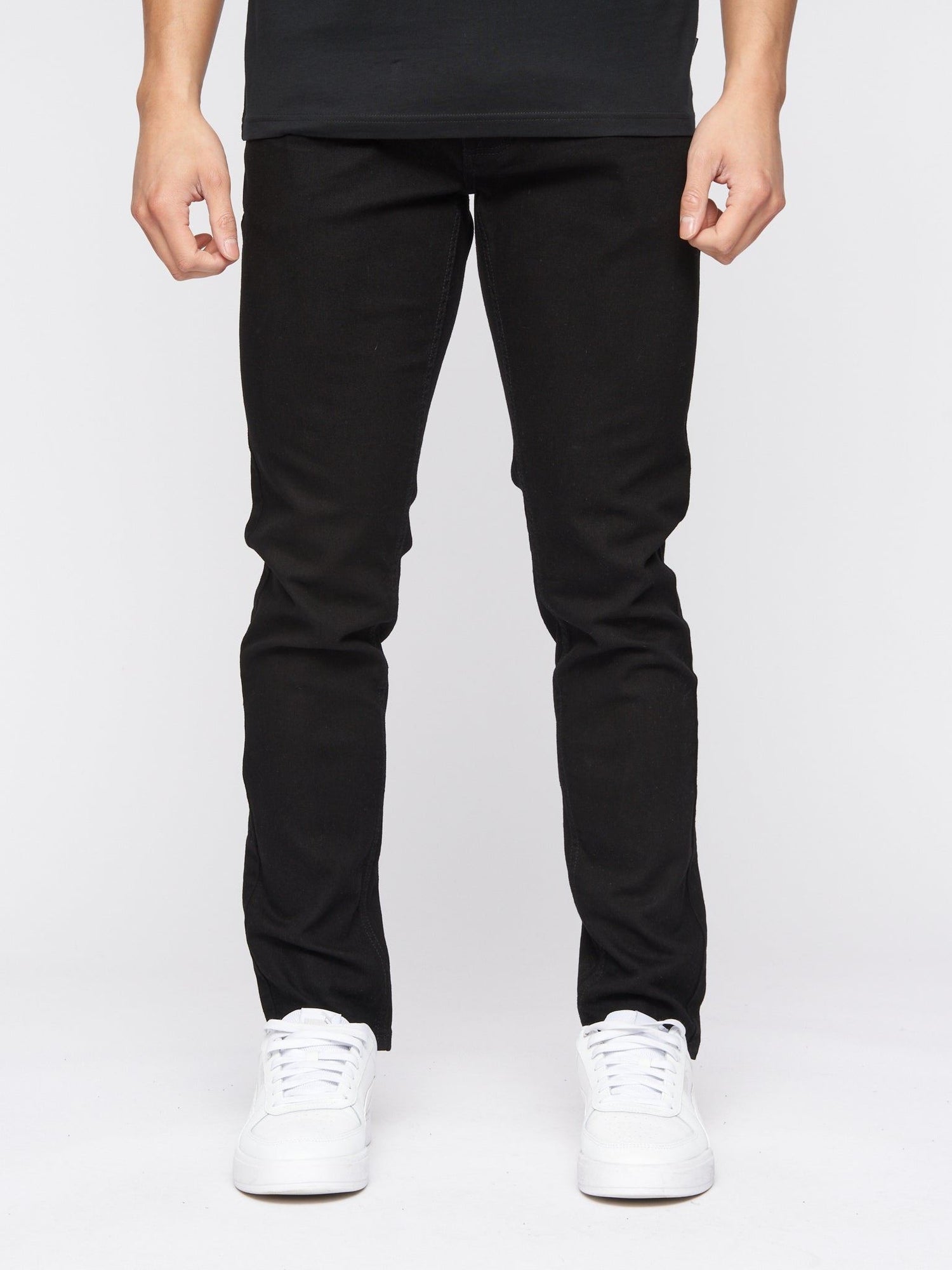 Jean Crosshatch slim Buraca en denim noir