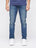Jeans Crosshatch Slim Fit Denim Stone Wash