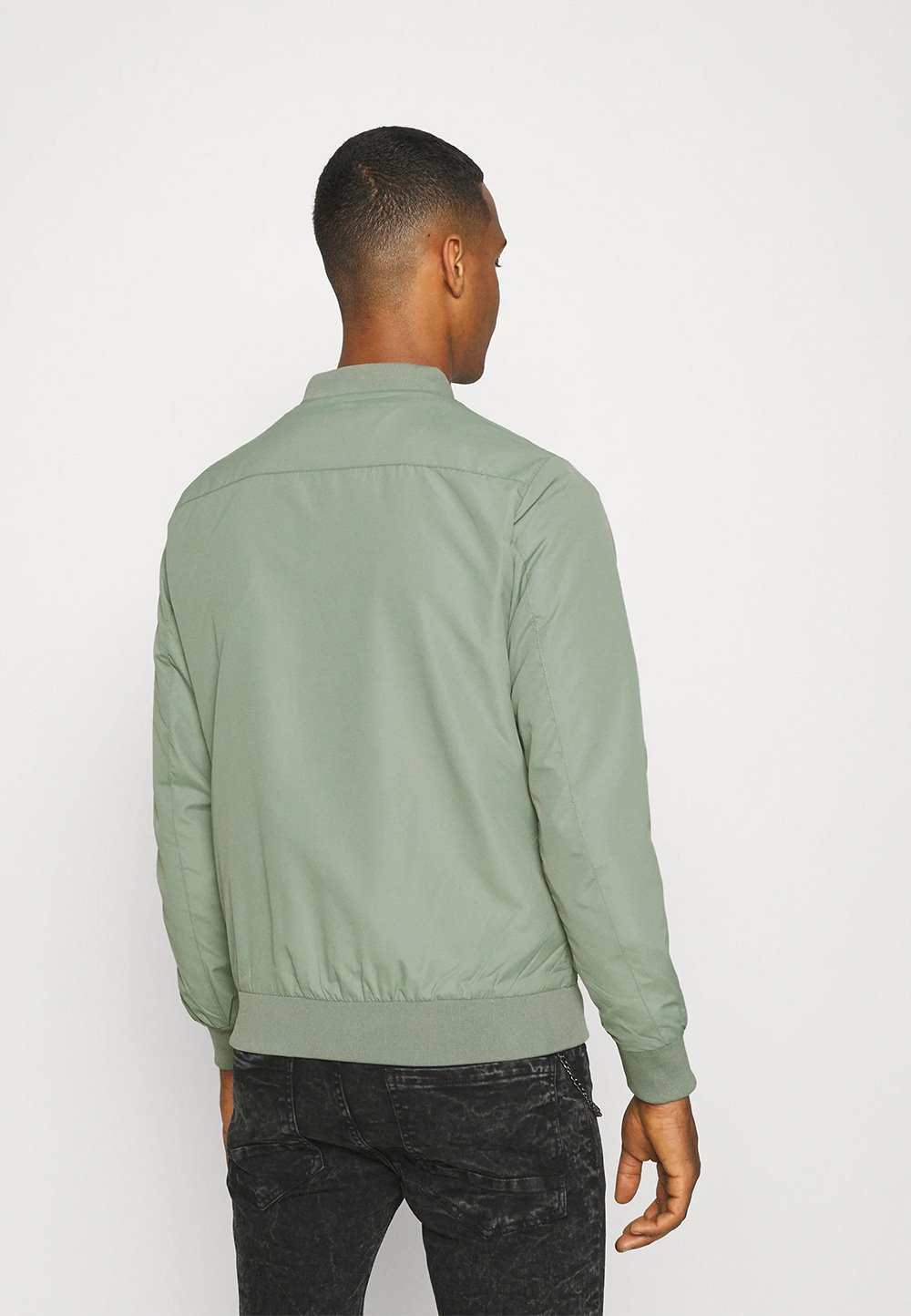 Veste de bombardier Brave Soul UK Sanjay vert d'eau