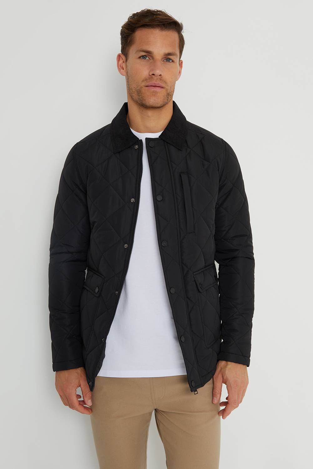 Veste  Threadbare matelassée à col chemise imperméable « Townton »
