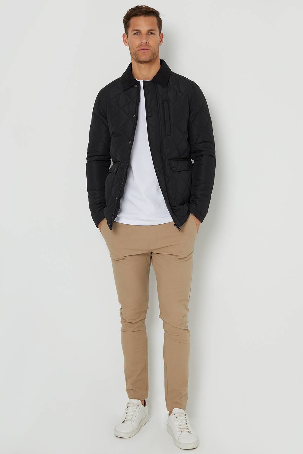 Veste  Threadbare matelassée à col chemise imperméable « Townton »