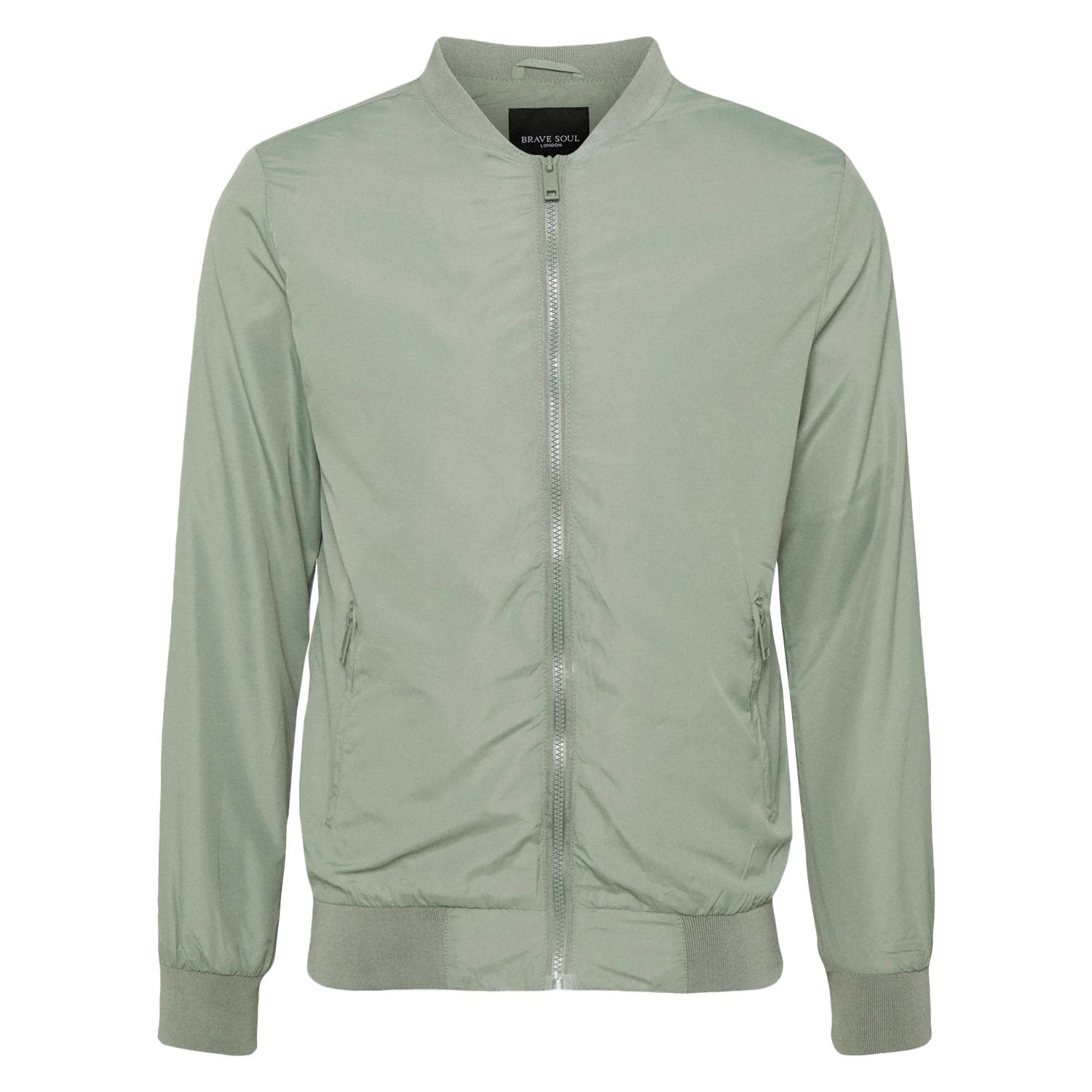 Veste de bombardier Brave Soul UK Sanjay vert d'eau